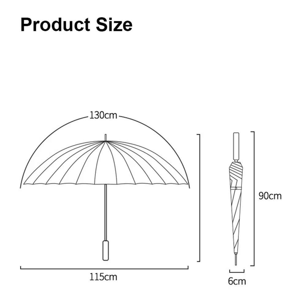 HOBBAGGO 24-Rib Auto Open Windproof All-Weather Umbrella