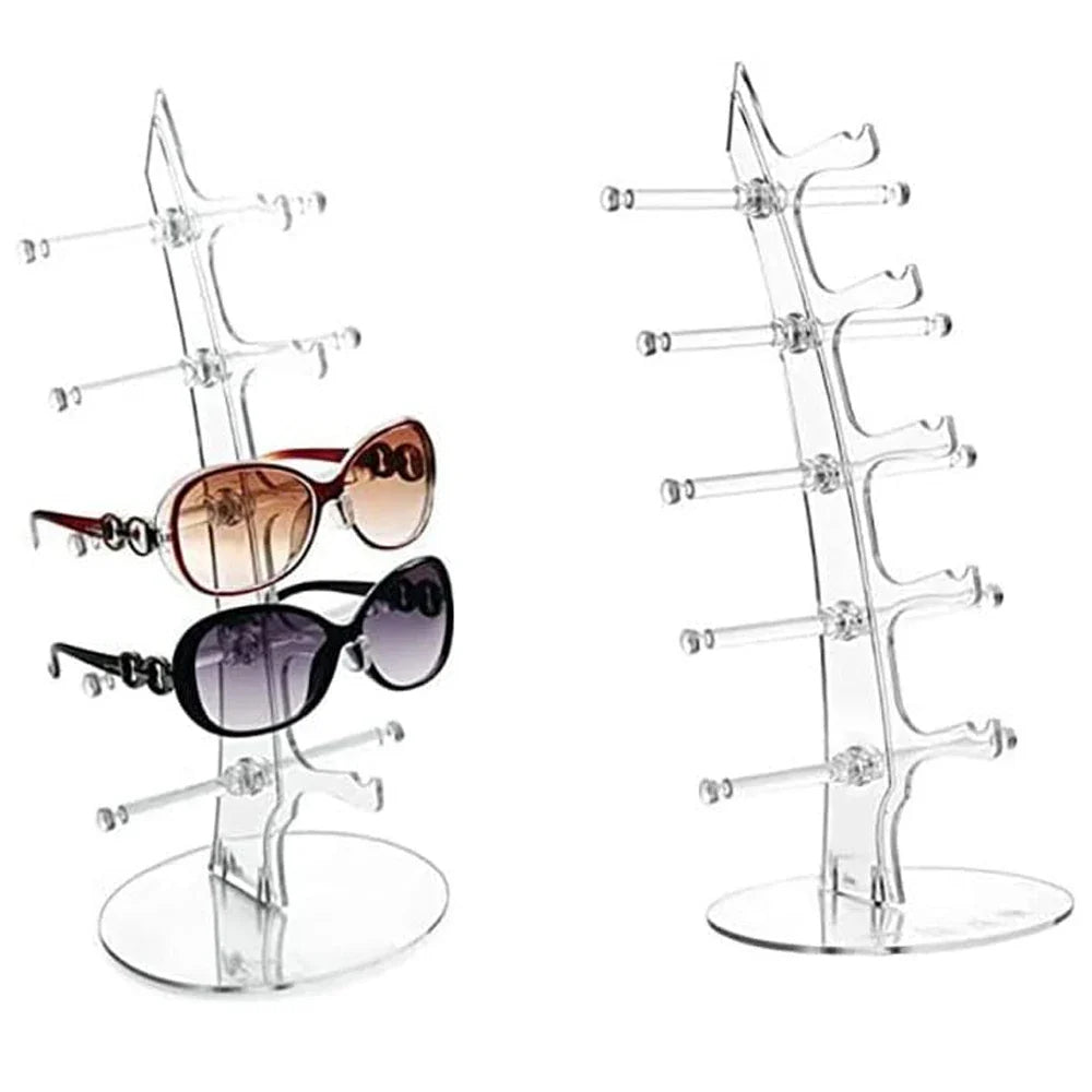 5-Slot Eyeglasses & Sunglasses Display Stand Rack Organizer