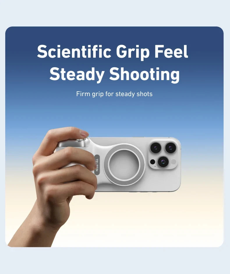 TELESIN Magnetic Phone Camera Shoot Hand Grip Holder Shooting Aid