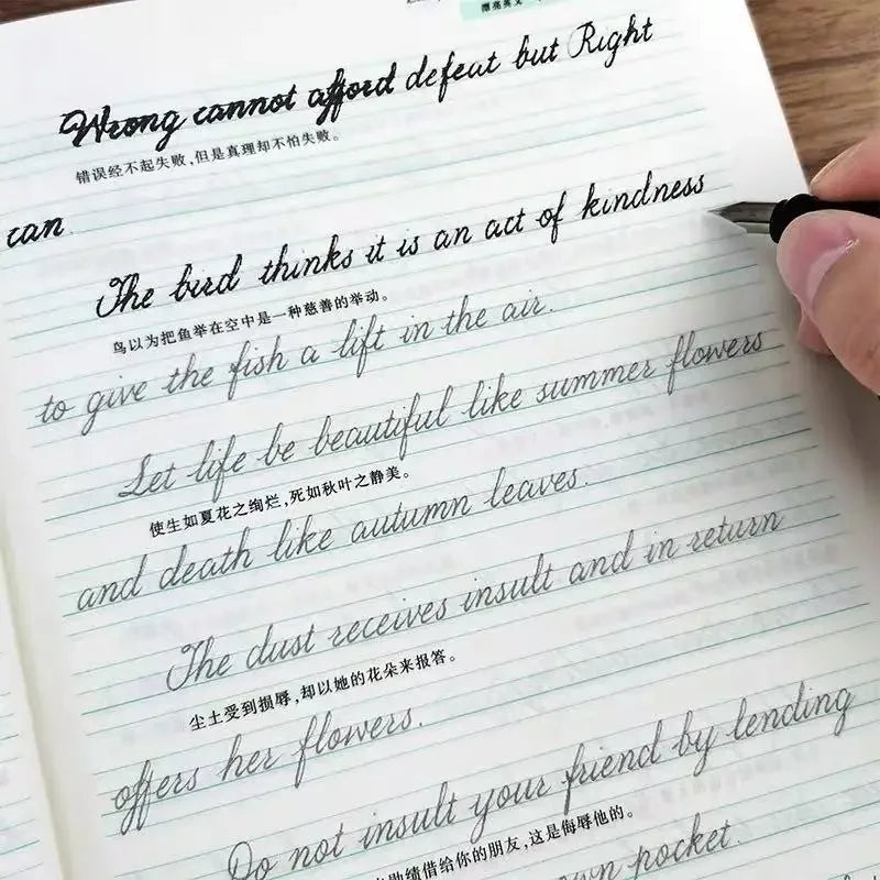 English Copybook Calligraphy Books Adult Word Handwriting Italian