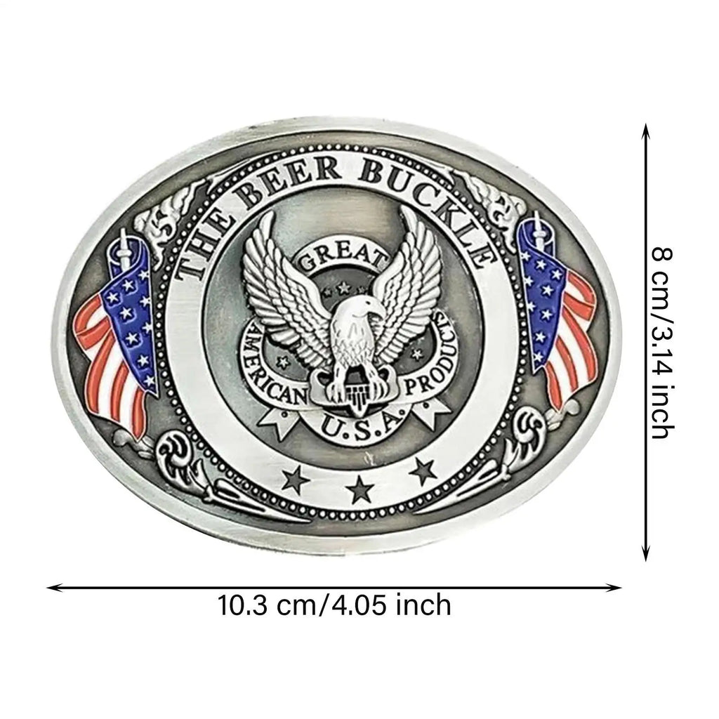 Retro Metal Beer Belt Buckle | Zinc Alloy Bottle Can Holder