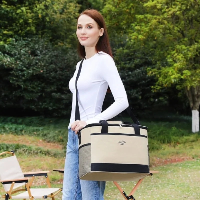 Large-capacity Square Ice Packs Minimalist Insulated Lunch Box Bag