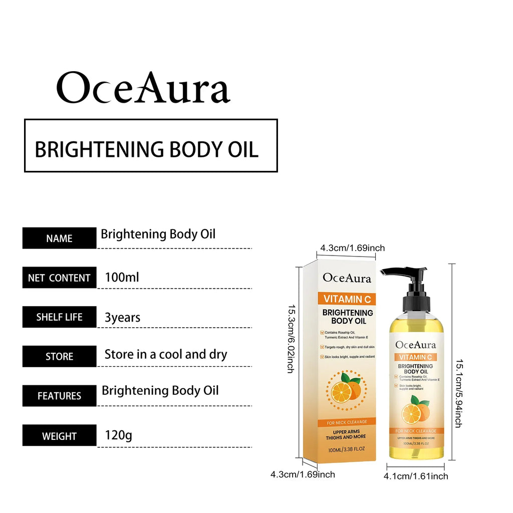 Vitamin C Body Oil – Turmeric & Rosehip Brightening 100ml