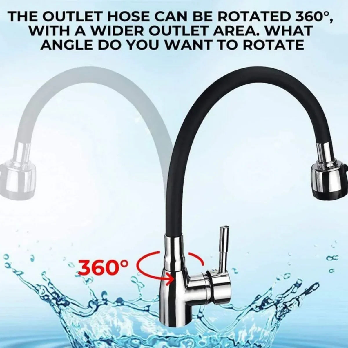 Modern 304 Stainless Steel Kitchen Faucet | Single Handle