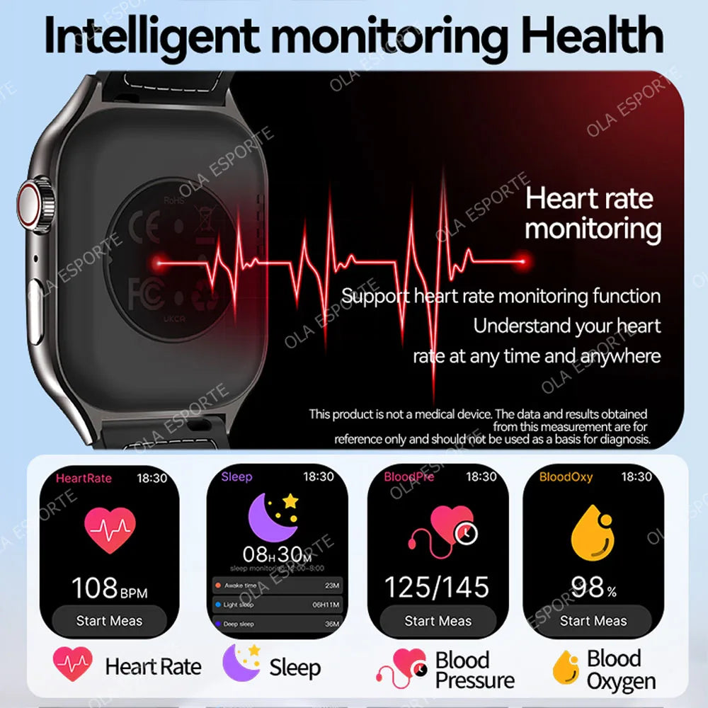 Ola Esporte HW12 Smartwatch 2.01" HD Bluetooth Call Fitness Tracker