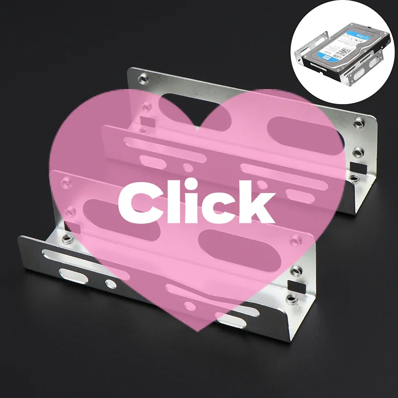 3.5" to 5.25" Drive Bay Bracket for HDD, SSD & M.2 – 2 Pack