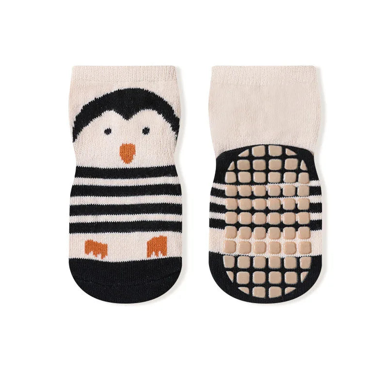 5 Pairs Kids Non-Slip Cartoon Floor Socks | Baby Toddler