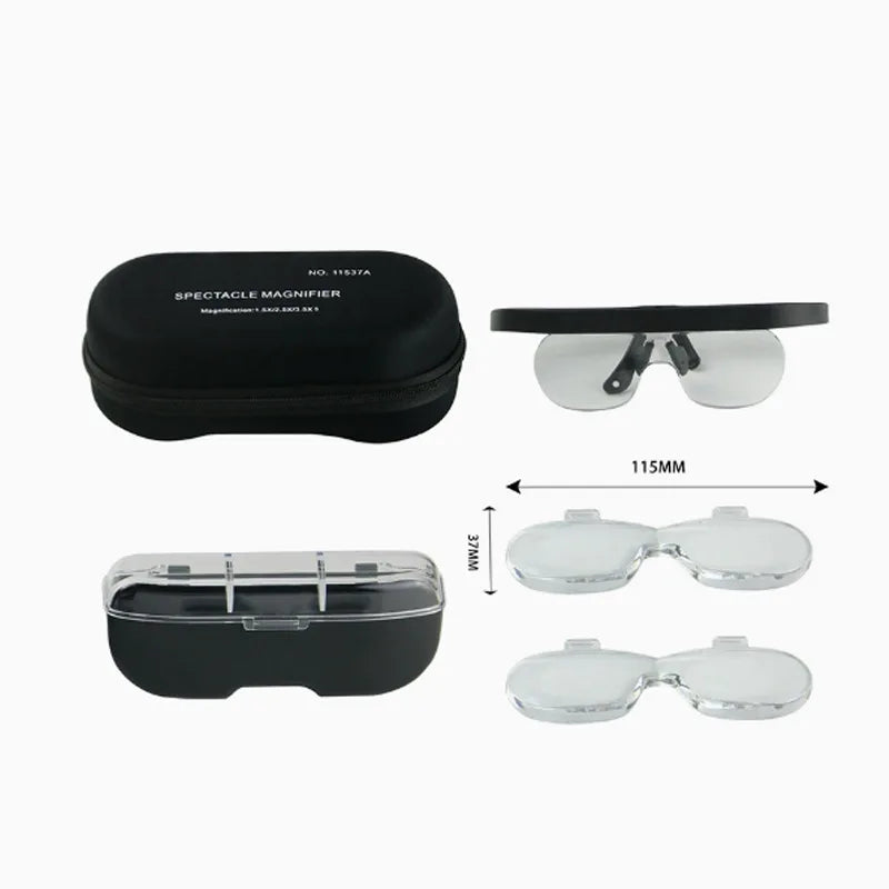 Head-Mounted LED Magnifier Loupe – Jewelry & Watch Repair Tool