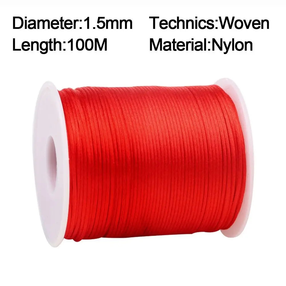 Satin Cord Silk Rope Braided Ropes Thread Paracord Linka Cordon