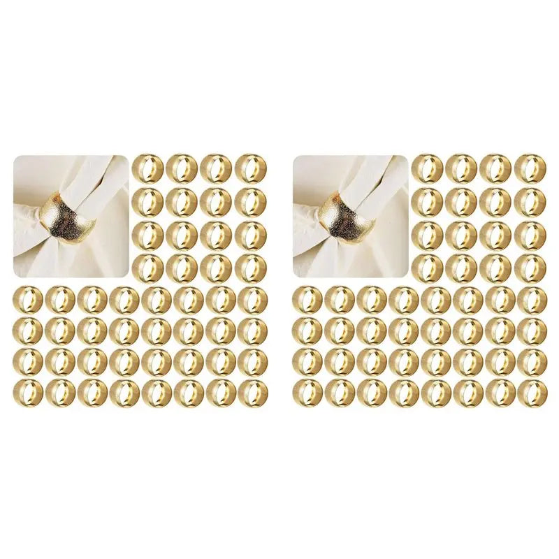 A36T- Day Gold Napkin Rings Holders Cloth Napkins Wedding Holder