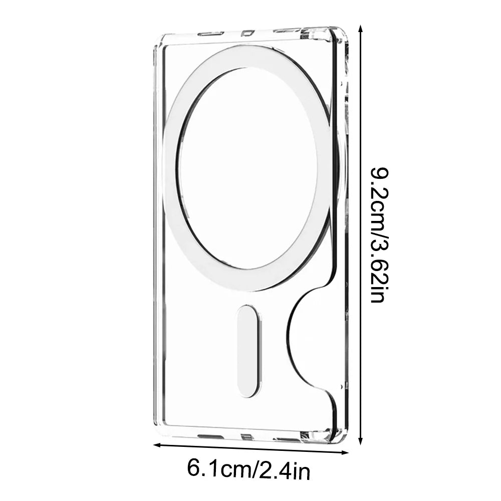 Magnetic Clear Wallet Case Card Slots – iPhone 12 to 16 Pro Max