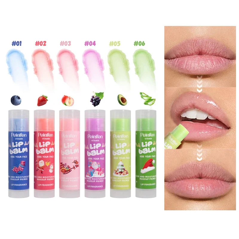 PEINIFEN 6-Pack Fruit Lip Balm Set – Moisturizing & Long-Lasting
