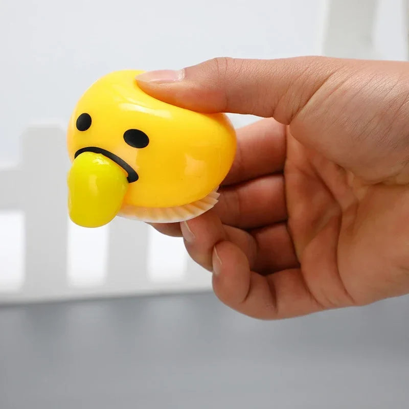 Squishy Egg Yolk Stress Ball – Funny Novelty Squeeze Toy