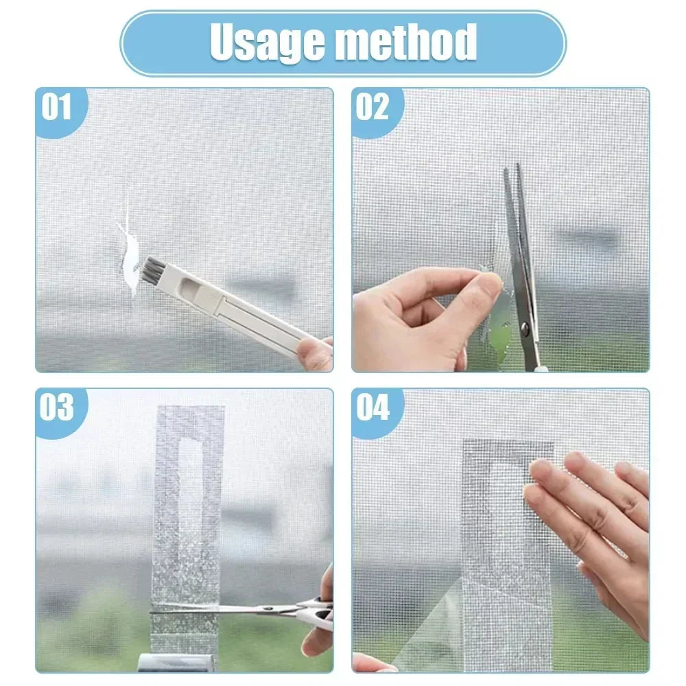 Waterproof Window Screen Repair Tape Fix Self-adhesive Net Patch