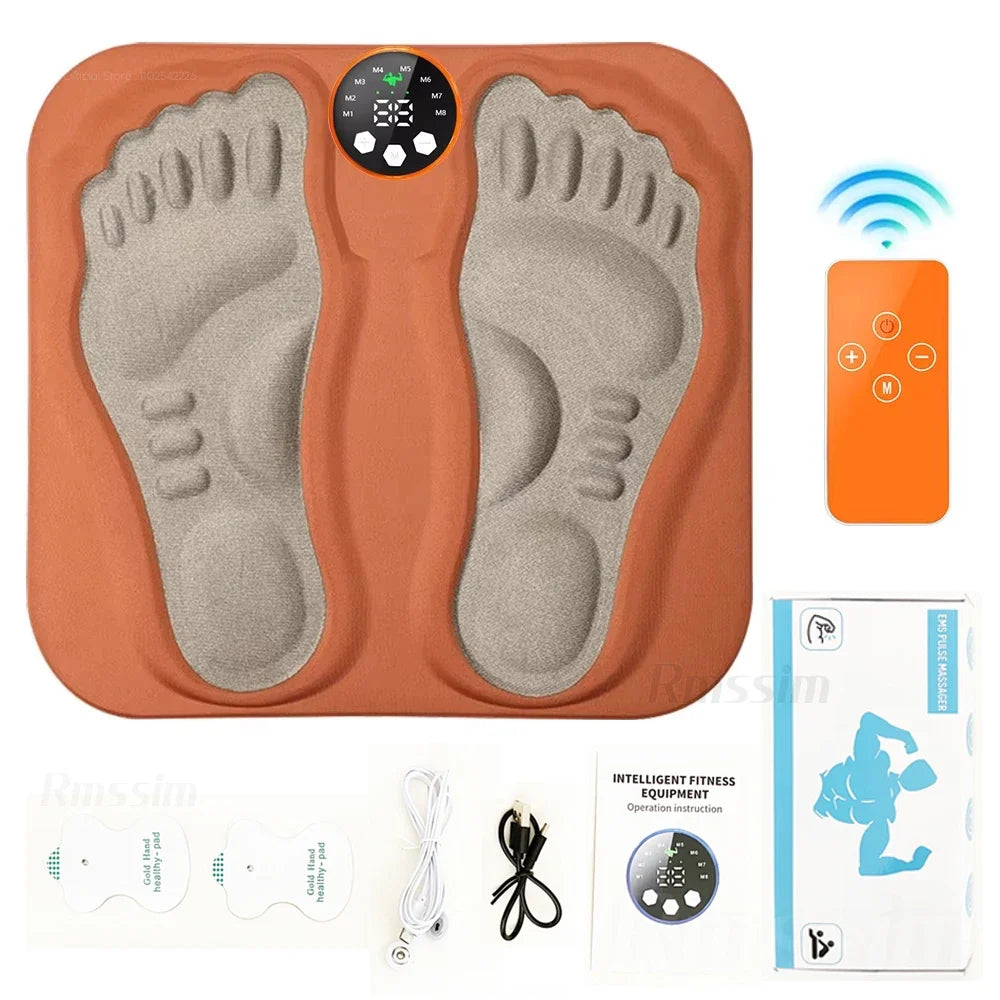 3D EMS Foot Massager Pad | 8 Modes 29 Levels RF Remote