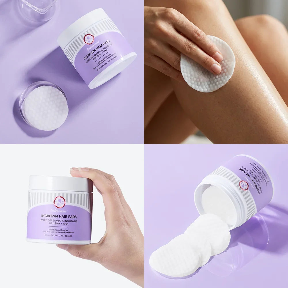 Ingrown Hair Exfoliating Pads – Aftershave Treatment | 60 Pads