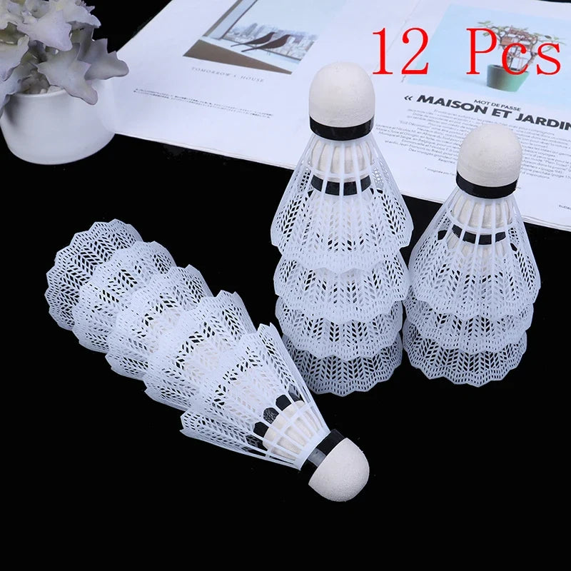 Plastic Badminton Shuttlecocks 12 Pack – Durable Training Birdies