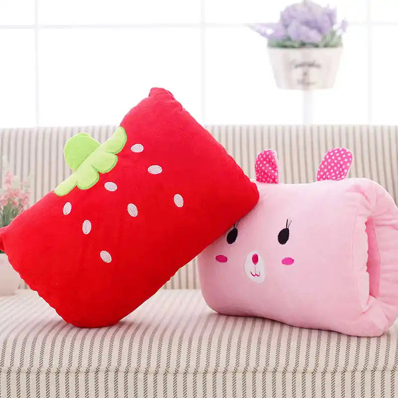 Soft Plush Hand Warmer Pillow – Kids Cartoon Stuffed Animal Cushion