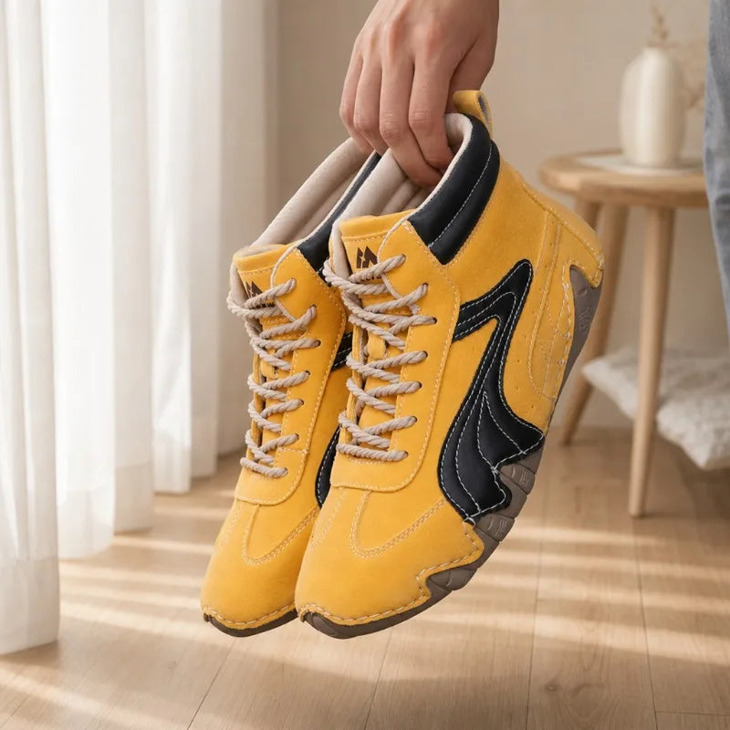 Unisex High Top Wide Fit Walking Shoes | Anti-Slip Outsole
