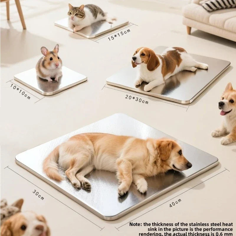 Pet Cooling Pad Summer Plate Heat Dissipation Stainless Steel Supplies