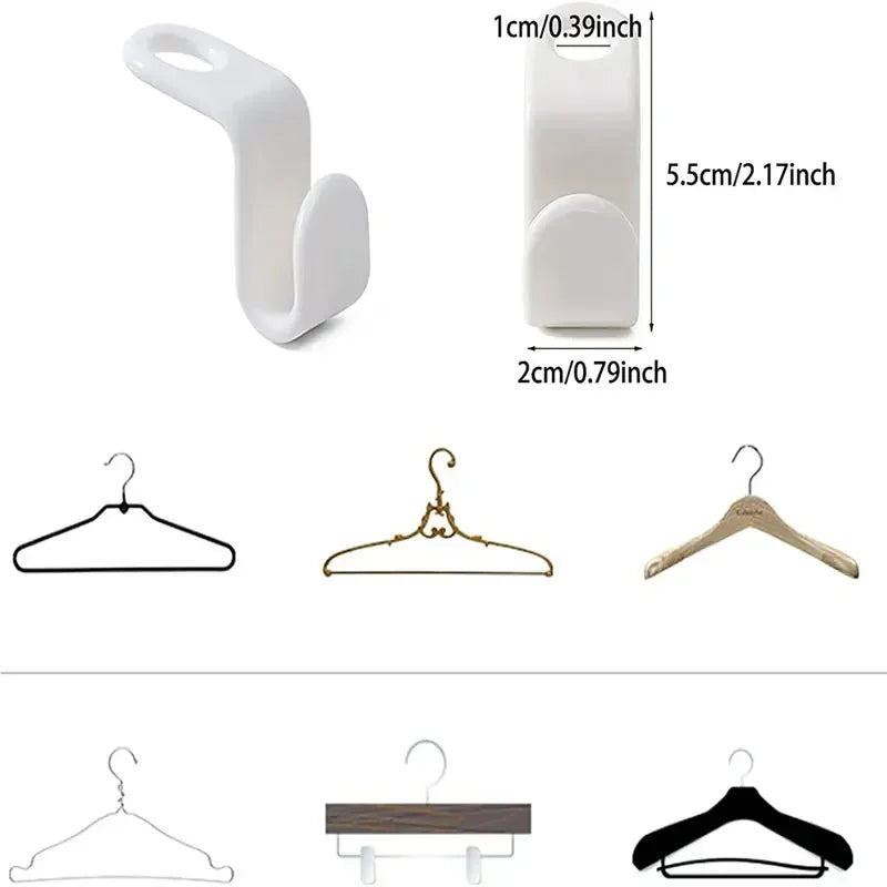 Cascading Clothes Hanger Hooks – Closet Organizer 10/20 Pcs