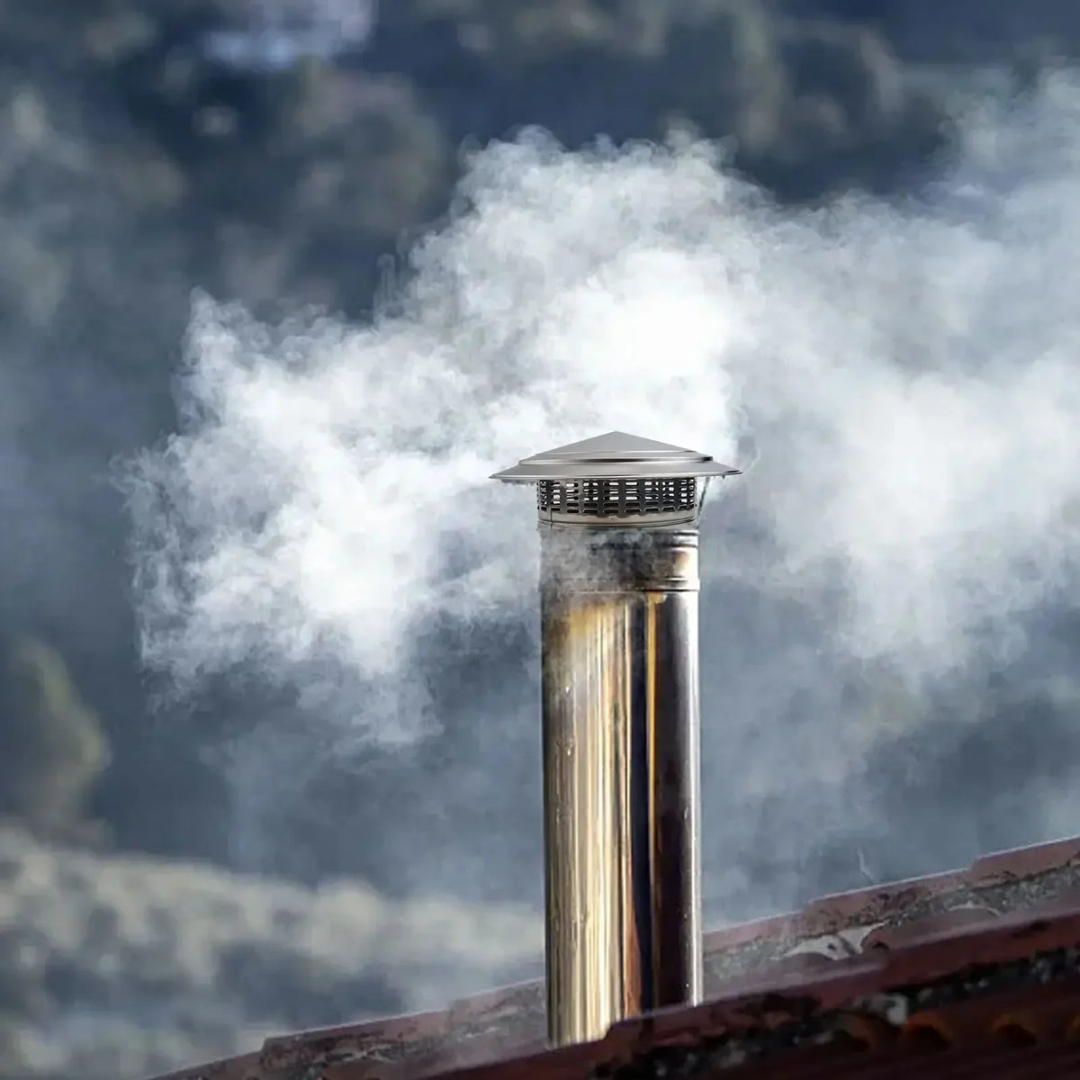 304 Stainless Steel Chimney Cap | Roof Flue Rain Cover & Guard