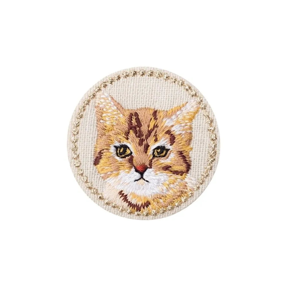 5pcs Cat Iron-On Embroidered Patches | DIY Clothes Appliqués