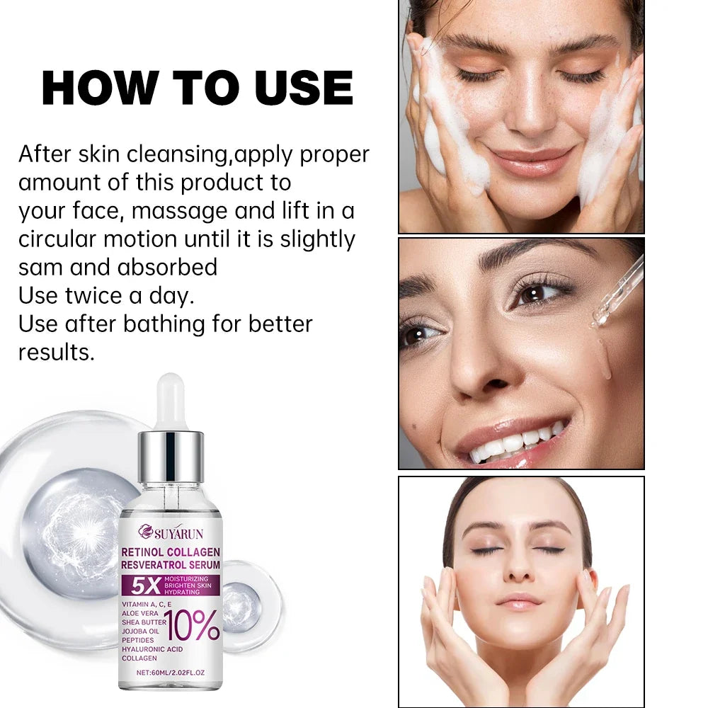 SUYARUN Retinol Resveratrol Face Serum – Brightening Anti-Aging