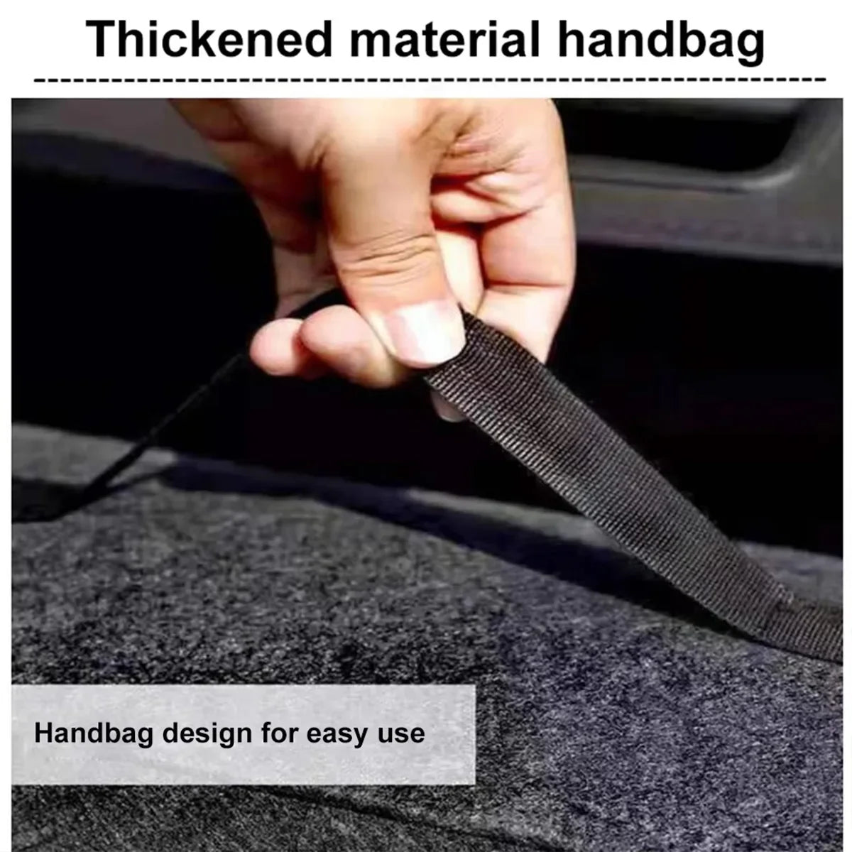 Dark Gray Car Felt Storage Box Bag Enlarged Thickened Soft Household