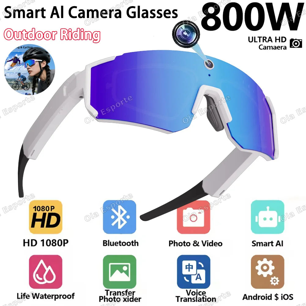 4K AI Smart Glasses | HD Camera, BT Calls & Translation