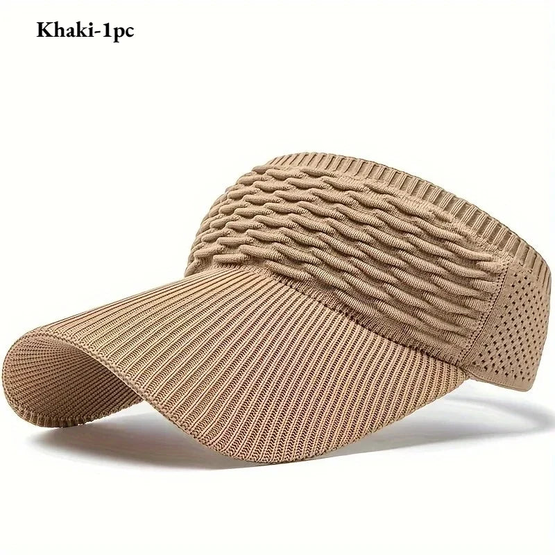 Women's Knitted Wide Brim Sun Hat – Breathable Beach Cap