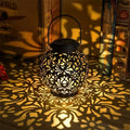 Solar Hanging Garden Light – Hollow Iron Art LED Projection Lamp