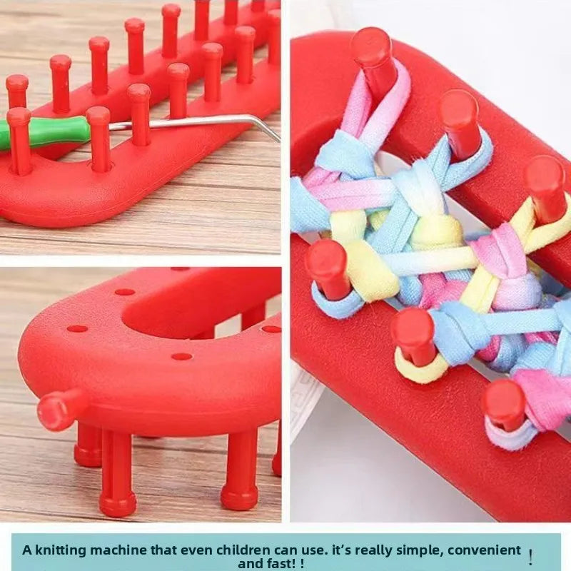 DIY Plastic Weaving Loom Kit – Portable Rectangle Wool Knitter