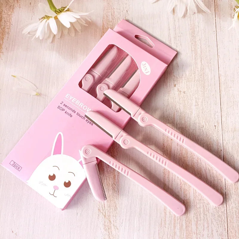Women's Eyebrow Trimmer & Facial Razor Set – 3 Pcs