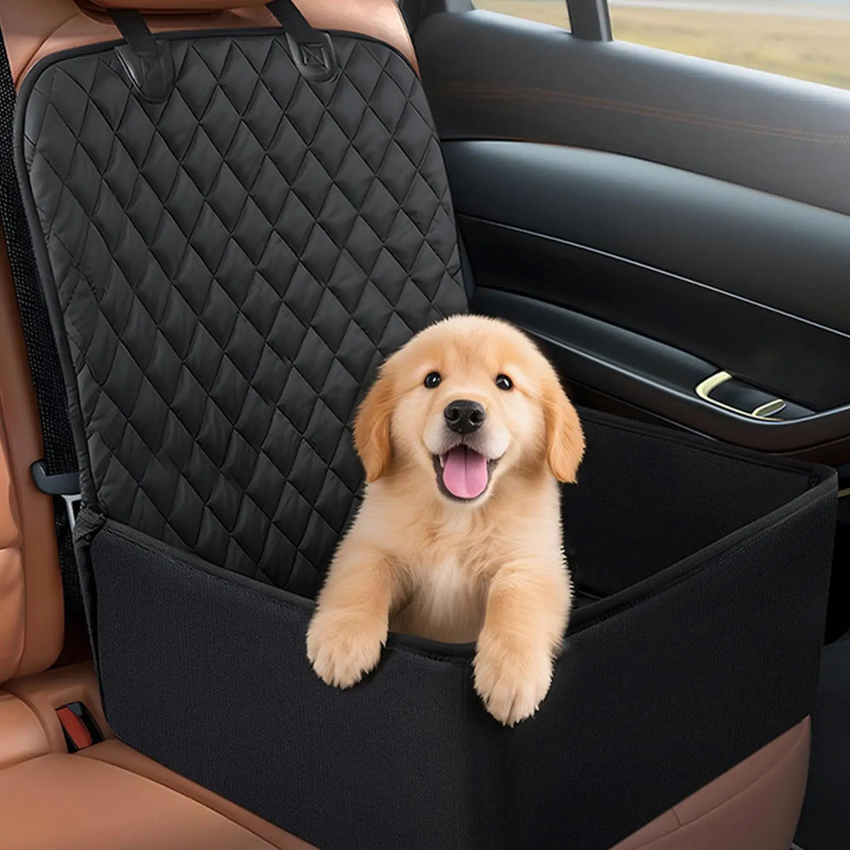 Pet Car Seat Cushion – Dog Booster Cover for Back & Front Seat