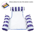 Inflatable Pool Float Mat Foldable Striped Water Hammock Single