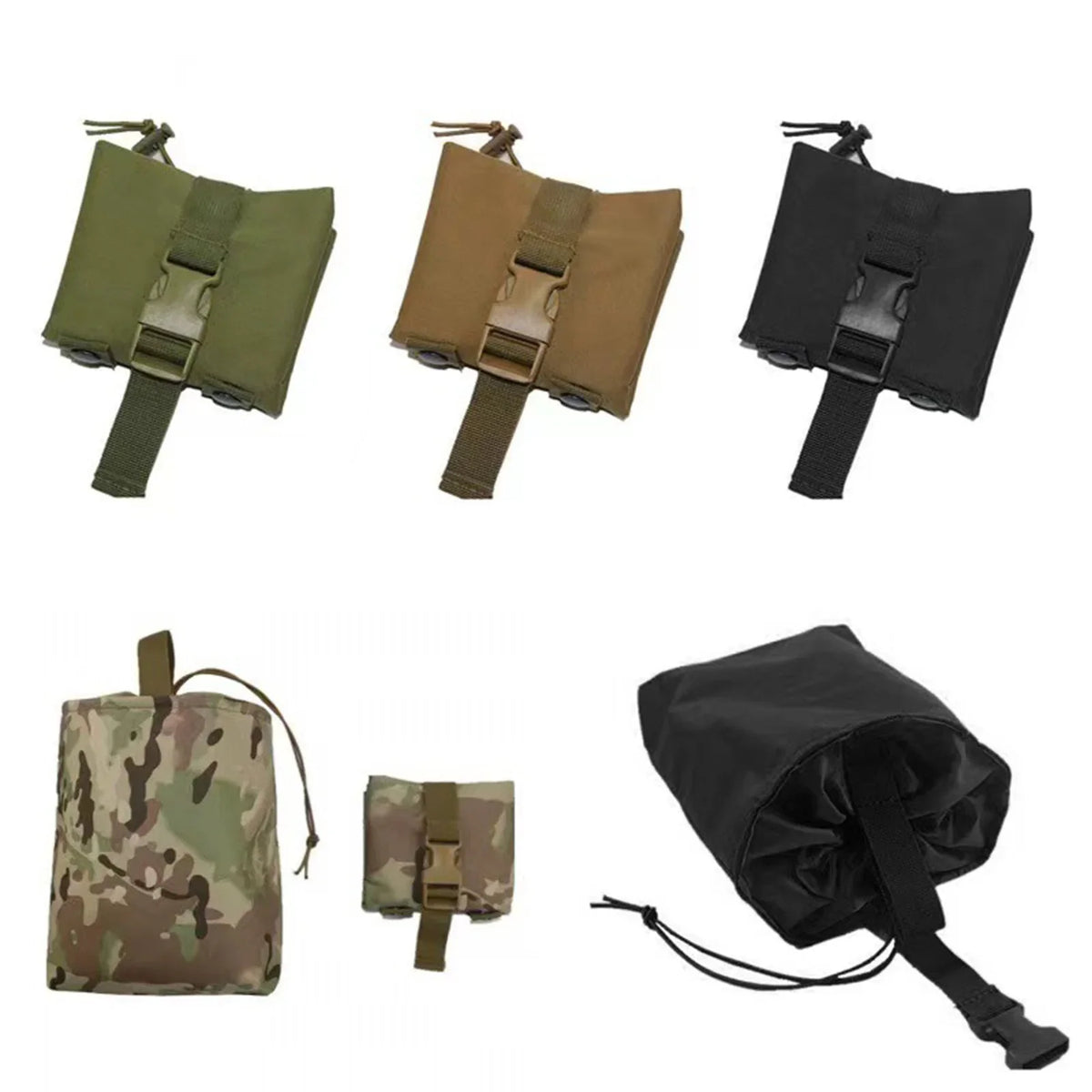 Roll-Up Drawstring Dump Pouch | Tactical Canvas Utility Bag
