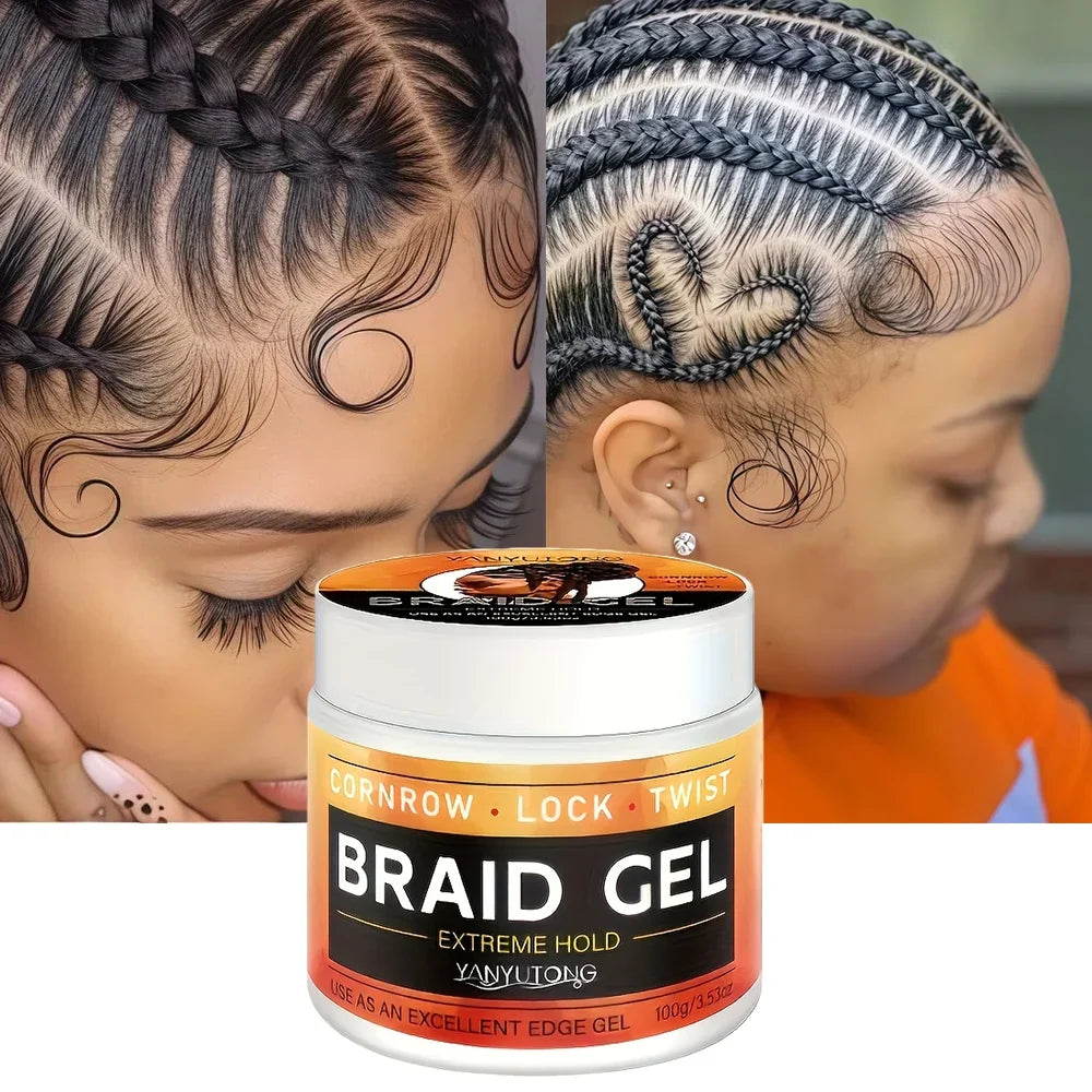 Strong Hold Braiding Gel Wax – Anti-Frizz Edge Control Pomade
