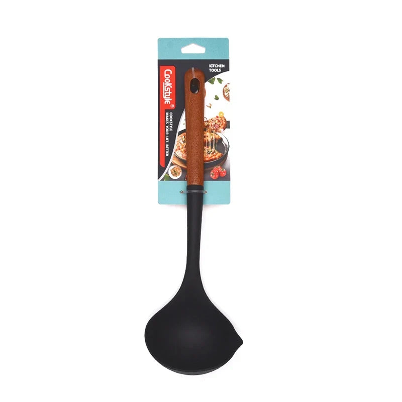 7-Piece Wooden Silicone Nonstick Kitchen Utensil Spatula Set