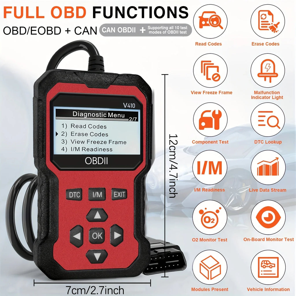 OBD2 Scanner – Read & Clear Engine Fault Codes (1996+)