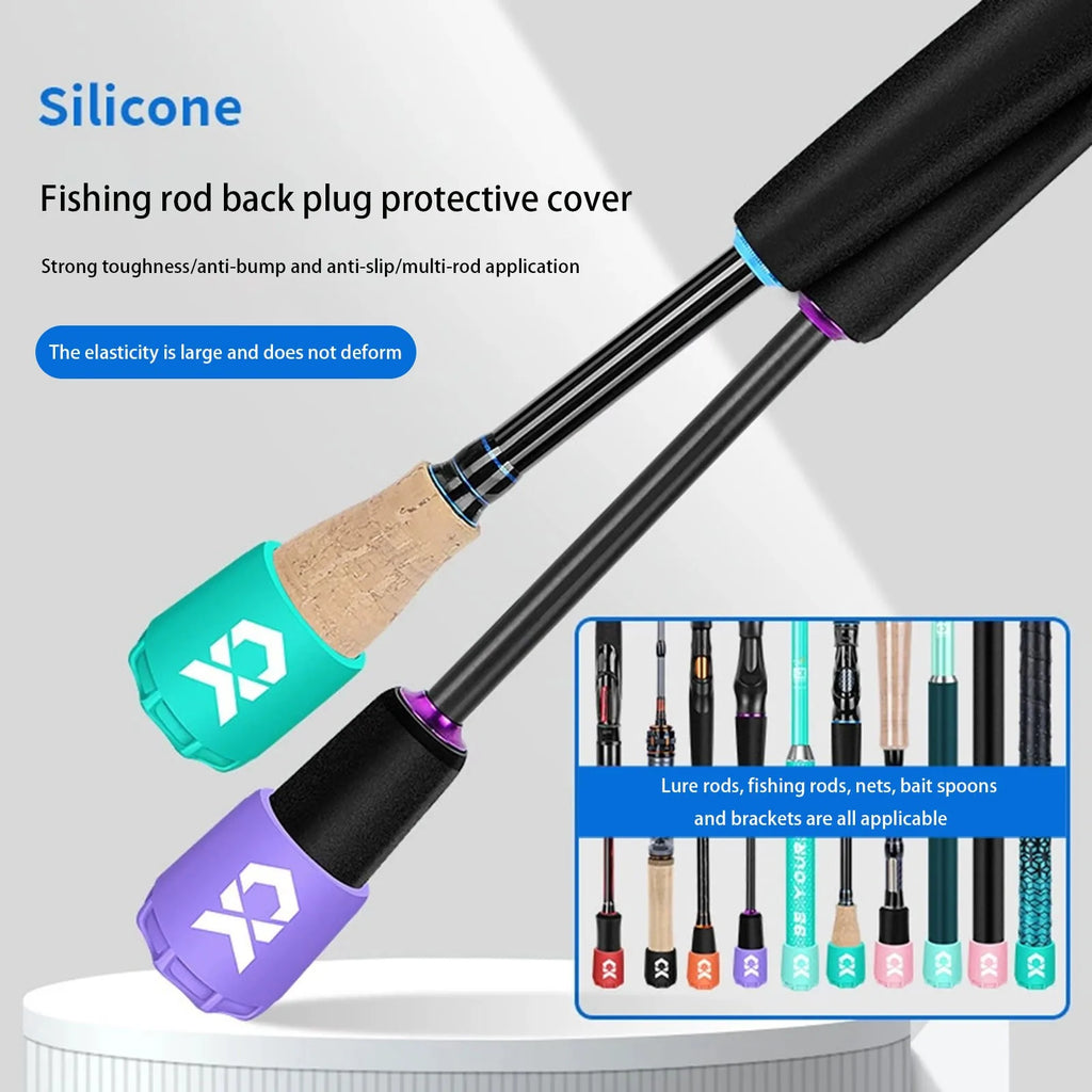 Silicone Fishing Rod End Cap Protector | Non-Slip Cover