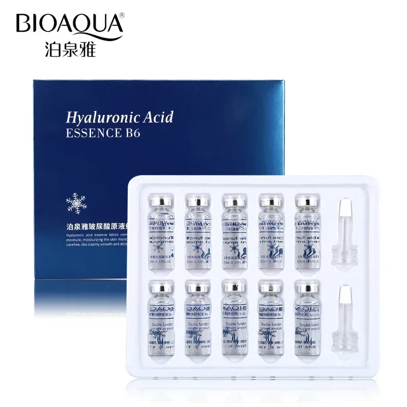 BIOAQUA Hyaluronic Acid Serum Set – 10 x 5ml Vitamin Ampoules