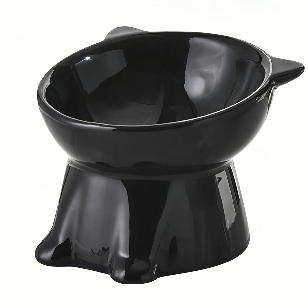 15° Tilted Cat Bowl – Anti-Vomit Pet Food & Water Station