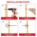 100pcs Drywall Anchor Kit – 50 Sets Wall Anchors & Screws
