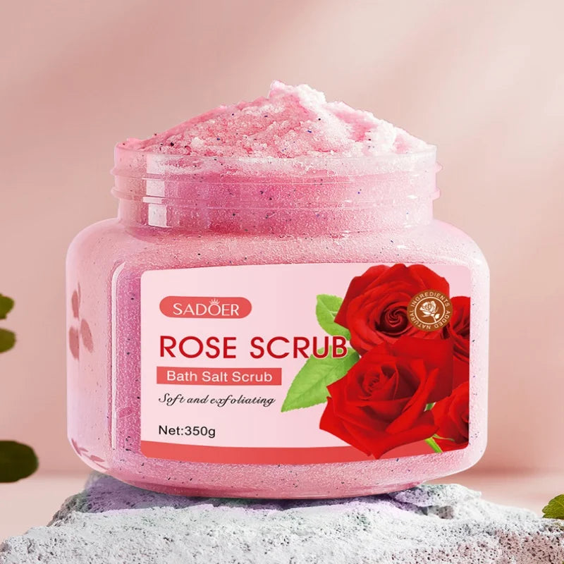 Rose & Walnut Shell Body Scrub 350g – Deep Exfoliating Polish