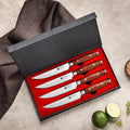 XINZUO 5" Steak Knife Set | German 1.4116 Steel & Pakkawood