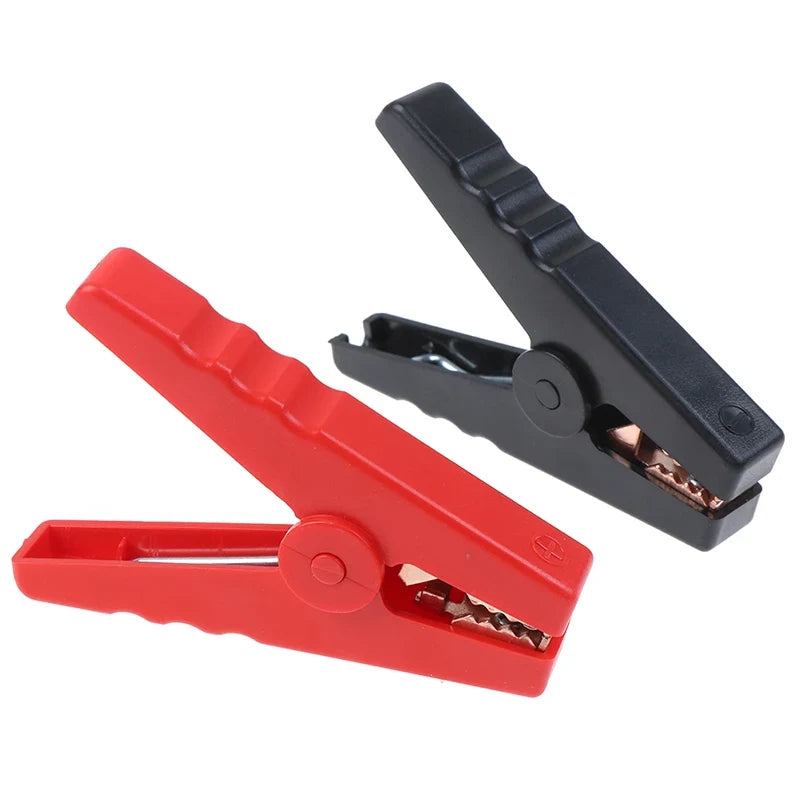 2Pcs 100A Alligator Clips – Insulated Car Battery Charger Clamps