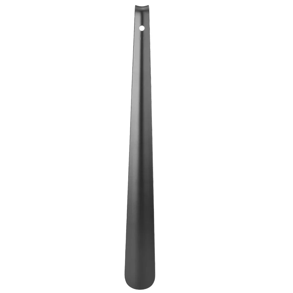 Shoe Helper Portable Stainless Steel Travel Horn Long Handle Black