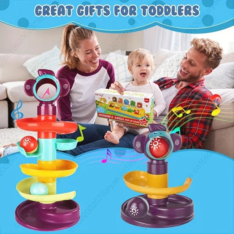 Fun Educational Ball Track Tower Rolling Early Learning Toy Spinning