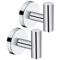2-Pack Stainless Steel Wall Towel & Robe Hooks | Polished